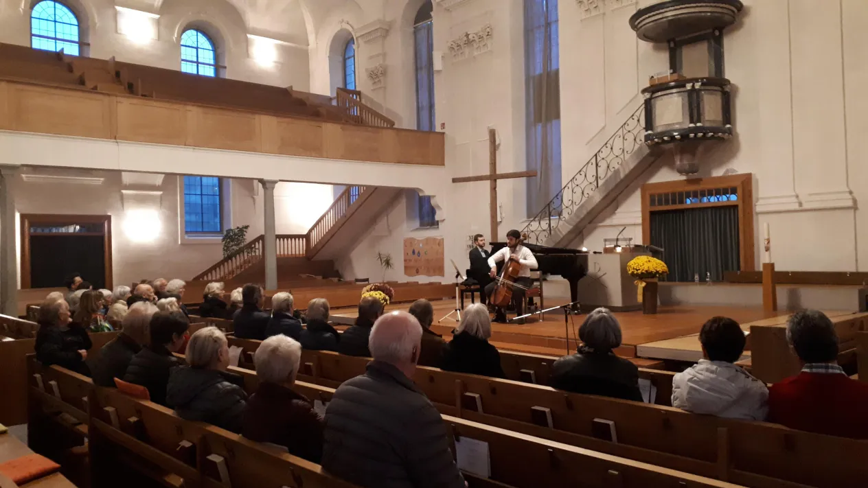 Konzert Reformationstag 2021 &mdash; Javier Lopez und Vaidas Alaune (Foto: Janine Scherrer)